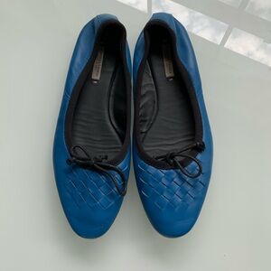 Bottega Veneta Blue Ballet Flats